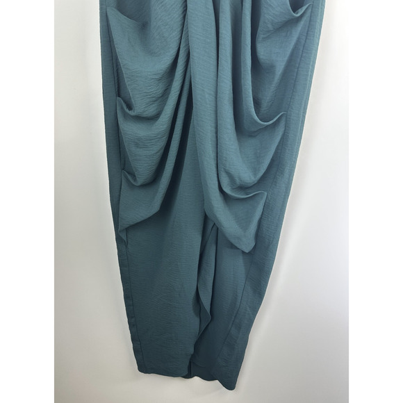 City Chic Braelynn Maxi Dress Emerald Tulip Flutter S Plus Size 16 Wedding *Flaw - Picture 9 of 16